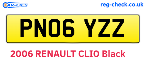 PN06YZZ are the vehicle registration plates.