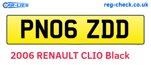 PN06ZDD are the vehicle registration plates.