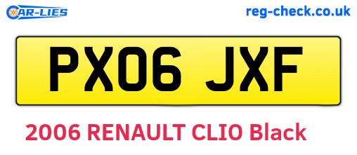 PX06JXF are the vehicle registration plates.