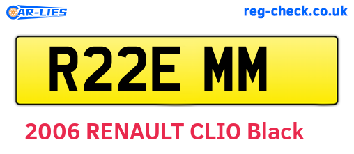 R22EMM are the vehicle registration plates.
