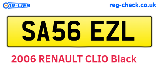 SA56EZL are the vehicle registration plates.