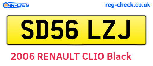 SD56LZJ are the vehicle registration plates.