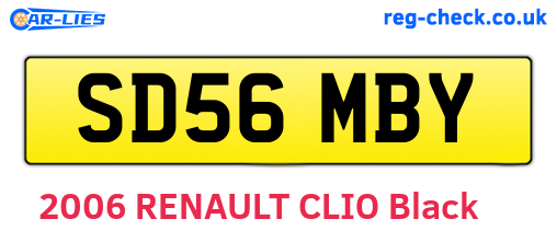 SD56MBY are the vehicle registration plates.