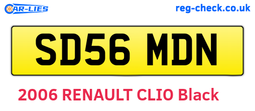 SD56MDN are the vehicle registration plates.