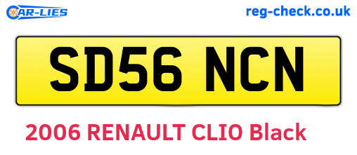 SD56NCN are the vehicle registration plates.