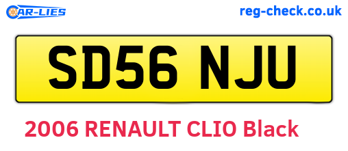SD56NJU are the vehicle registration plates.