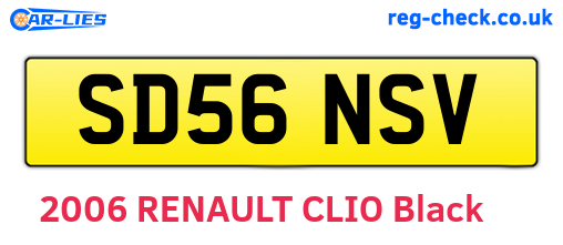 SD56NSV are the vehicle registration plates.