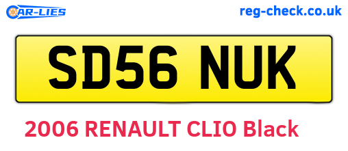 SD56NUK are the vehicle registration plates.
