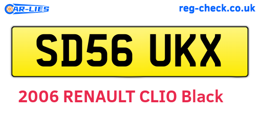 SD56UKX are the vehicle registration plates.