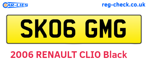 SK06GMG are the vehicle registration plates.