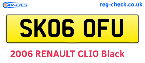 SK06OFU are the vehicle registration plates.