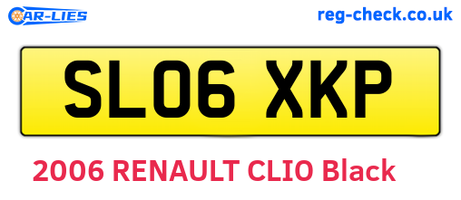 SL06XKP are the vehicle registration plates.