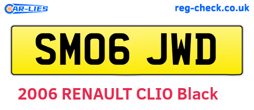 SM06JWD are the vehicle registration plates.