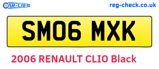 SM06MXK are the vehicle registration plates.