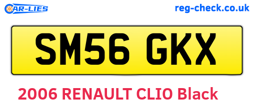 SM56GKX are the vehicle registration plates.