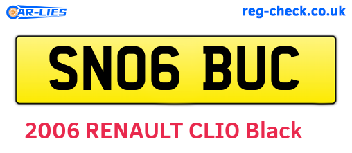 SN06BUC are the vehicle registration plates.