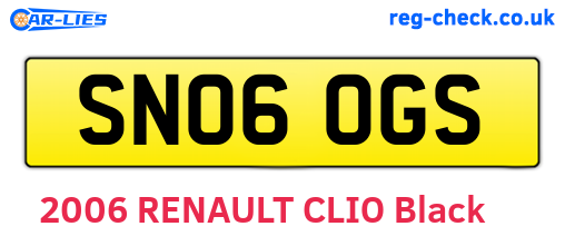 SN06OGS are the vehicle registration plates.
