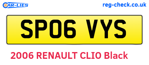 SP06VYS are the vehicle registration plates.