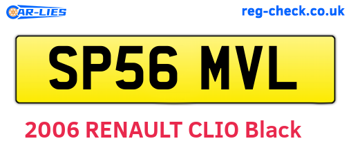 SP56MVL are the vehicle registration plates.