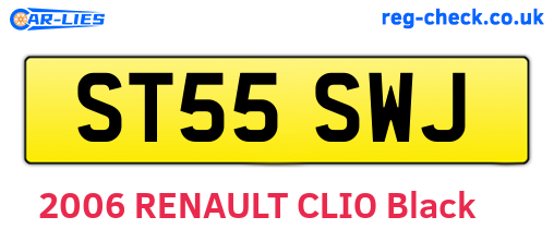 ST55SWJ are the vehicle registration plates.