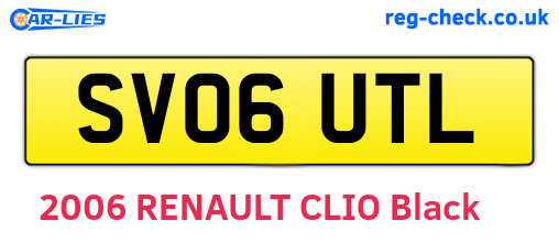 SV06UTL are the vehicle registration plates.