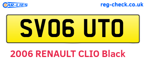 SV06UTO are the vehicle registration plates.