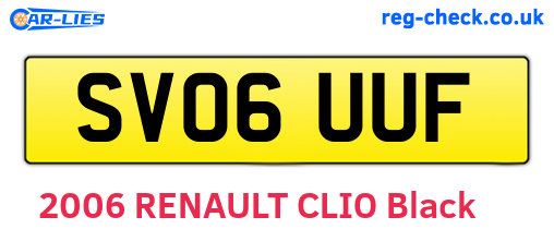 SV06UUF are the vehicle registration plates.