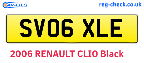SV06XLE are the vehicle registration plates.
