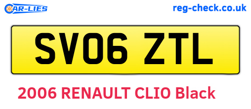 SV06ZTL are the vehicle registration plates.