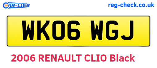 WK06WGJ are the vehicle registration plates.