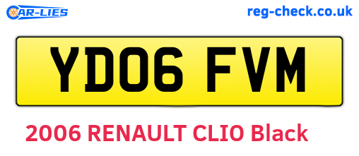 YD06FVM are the vehicle registration plates.