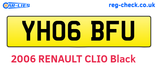 YH06BFU are the vehicle registration plates.