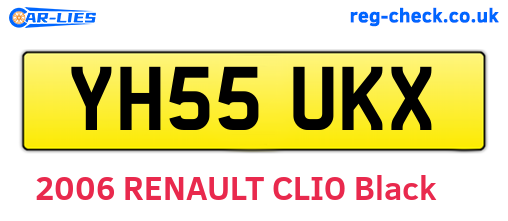YH55UKX are the vehicle registration plates.
