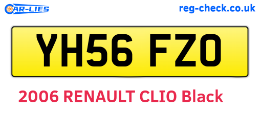 YH56FZO are the vehicle registration plates.