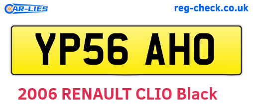 YP56AHO are the vehicle registration plates.