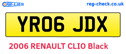 YR06JDX are the vehicle registration plates.