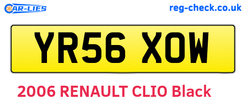 YR56XOW are the vehicle registration plates.