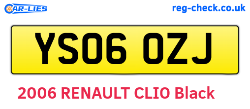 YS06OZJ are the vehicle registration plates.