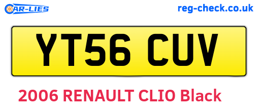 YT56CUV are the vehicle registration plates.