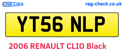 YT56NLP are the vehicle registration plates.