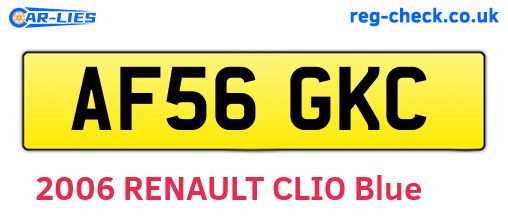 AF56GKC are the vehicle registration plates.