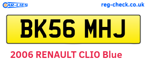BK56MHJ are the vehicle registration plates.