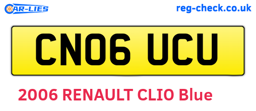 CN06UCU are the vehicle registration plates.