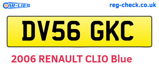 DV56GKC are the vehicle registration plates.