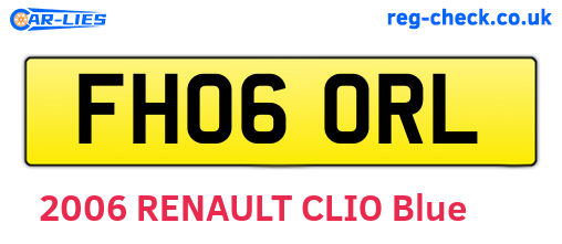 FH06ORL are the vehicle registration plates.