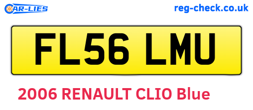 FL56LMU are the vehicle registration plates.