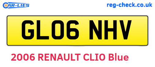 GL06NHV are the vehicle registration plates.