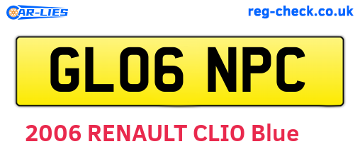 GL06NPC are the vehicle registration plates.