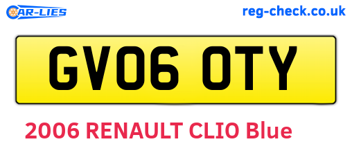 GV06OTY are the vehicle registration plates.