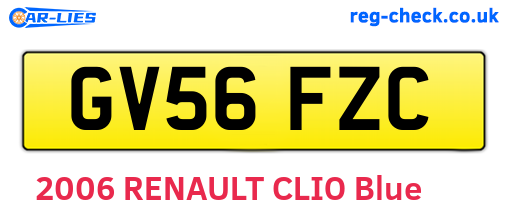 GV56FZC are the vehicle registration plates.